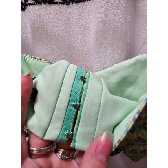 NWT Zara pastel floral cropped bustier top adjustable straps small - Picture 8 of 9